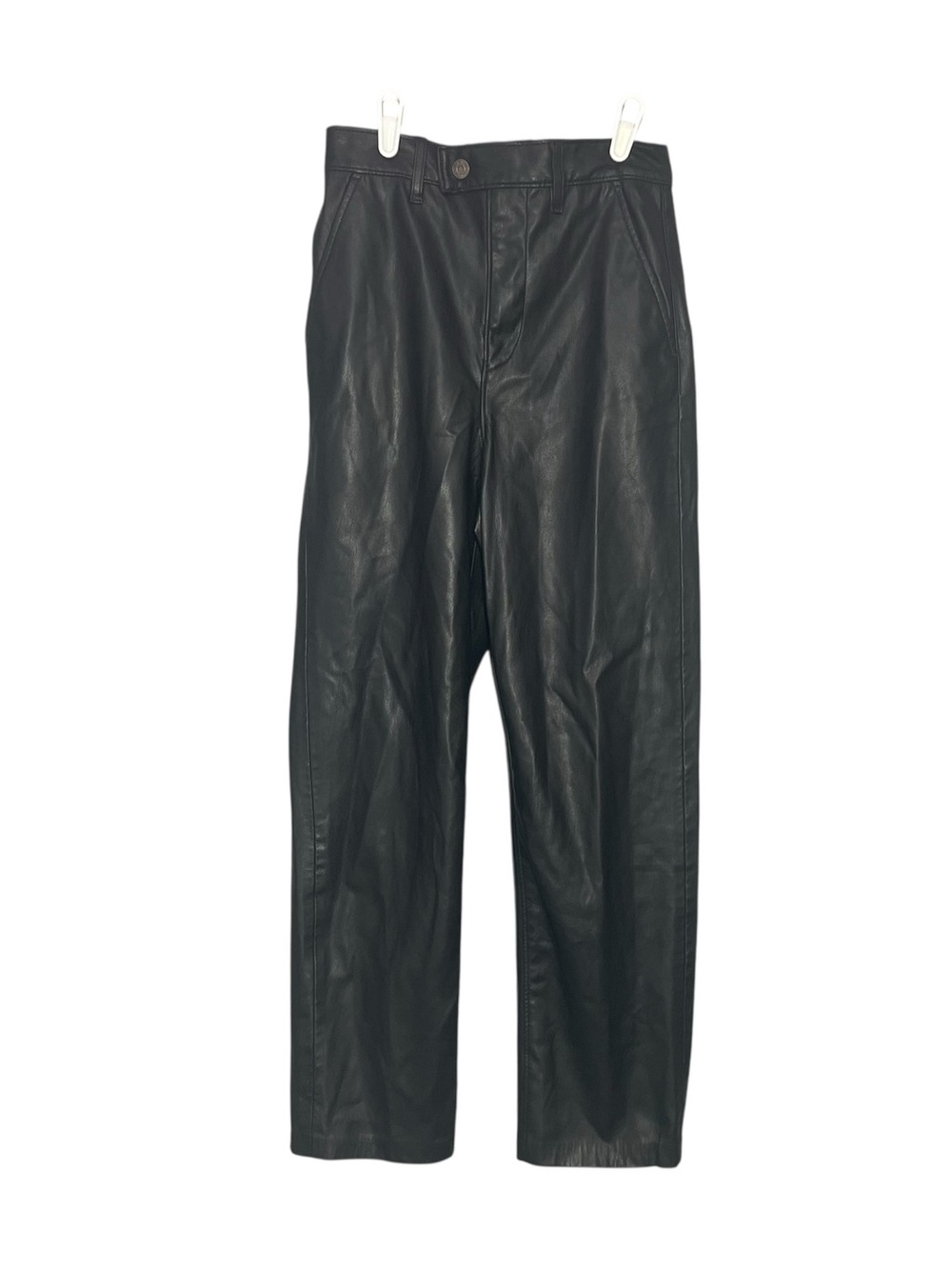 Levi’s Math Club Slacks Faux Leather High Rise Size 25 Black Cropped Ankle